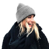 Fluffy Winter Angora Knitted Beanie